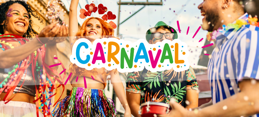 carnaval fête déguisement costumes colorés confettis musique ambiance festive groupe amis