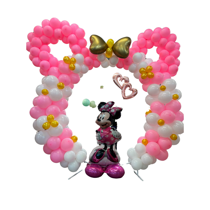 Une arche aux couleurs de Minnie pour une fête mémorable