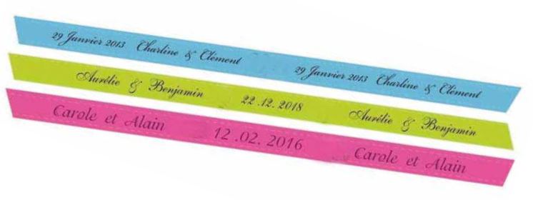 Des idées de rubans personnalisés