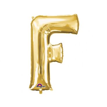 Méga Ballon Hélium - Lettre F - Or