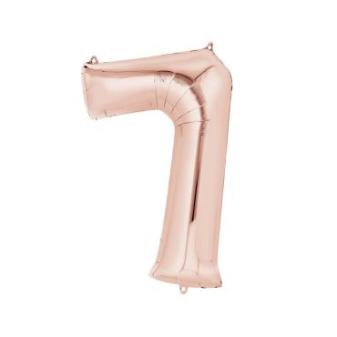 Méga Ballon Hélium - Chiffre 7 -  Rose Gold