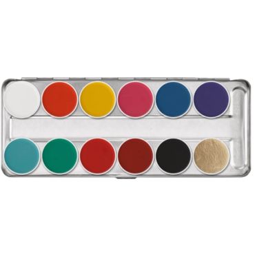 Maquillage Kryolan - Aquacolor - Palette de 12 couleurs - FP