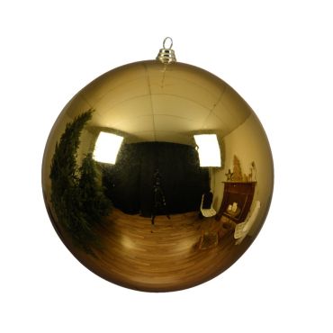 Boule de Noël géante dorée Ø14 cm décoration sapin chic | jourdefete.com