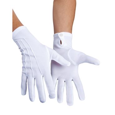 Gants avec bouton - Blanc
