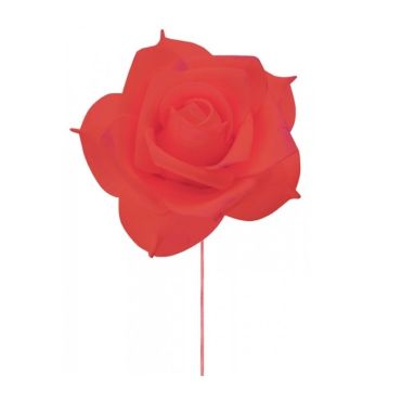 Rose Romantique sur Tige - Rouge