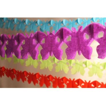 Guirlande Papillon - Fuchsia