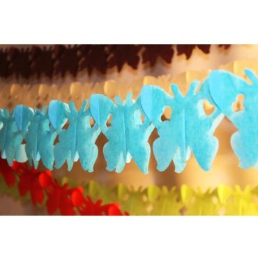Guirlande Papillon - Bleu Ciel