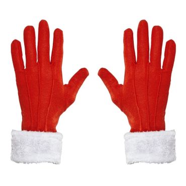 Gants du Père Noël - Rouge à Fourrure Blanche Gants du Père Noël - Rouge à Fourrure Blanche