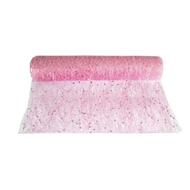 Chemin de table Glitter 30cm x 500cm - Vieux Rose