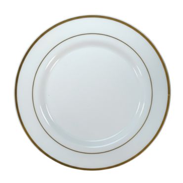 Assiettes jetables rondes avec bordure dorée 19 cm | jourdefete.com Assiettes jetables rondes avec bordure dorée 19 cm | jourdefete.com