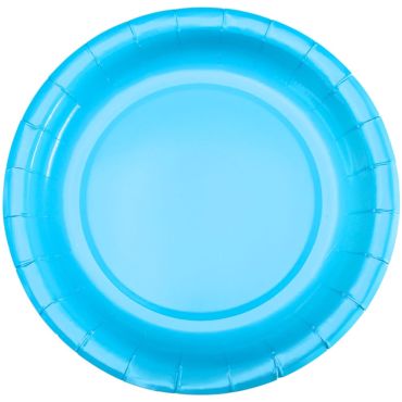Assiettes en carton turquoise 18 cm - Lot de 10 | jourdefete.com