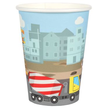Optez pour ce lot de 10 gobelets sur la table d'anniversaire "En chantier" de votre enfant | jourdefete.com