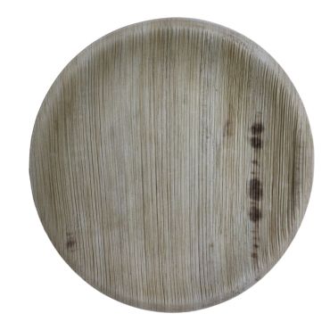 Petites assiettes rondes en palmier de 18 cm | jourdefete.com