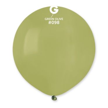Ballons métallisés Vert Olive de 48 cm pour une décoration naturelle | jourdefete.com