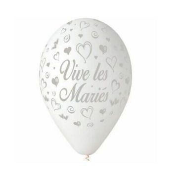 10 ballons blanc | jourdefete.com
