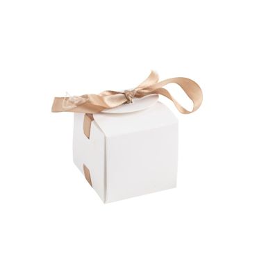 De superbes contenants avec ruban satiné de couleur marron pour vos événements | jourdefete.com