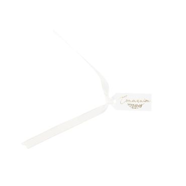 Des étiquettes avec écrit "Communion" en doré pour la première communion de votre enfant | jourdefete.com