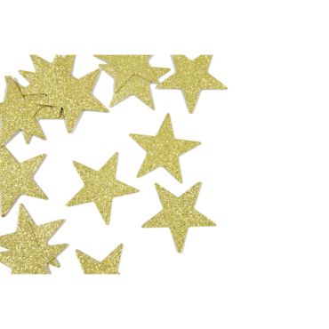 Confettis étoiles dorés scintillants pour décoration festive | jourdefete.com