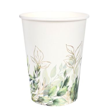 De jolis gobelets aux feuillages verts à disposer sur votre table | jourdefete.com