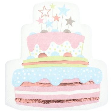 De splendides serviettes en forme de gâteau rose | jourdefete.com