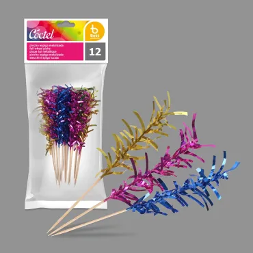 Pics à cocktail avec épis métallisés pour apéritif | jourdefete.com