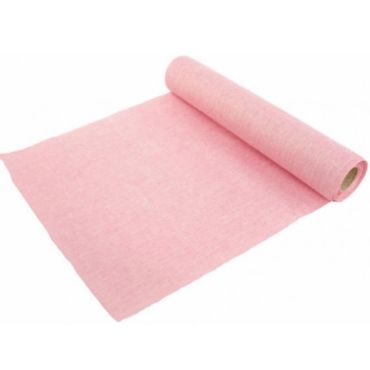 Chemin de Table Rose Pastel Métallisé