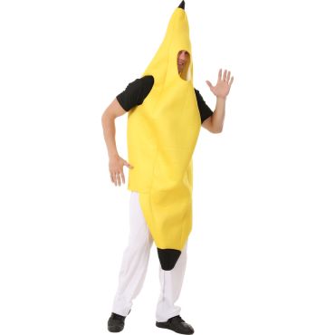 Homme déguisé en banane avec un costume jaune humoristique | jourdefete.com