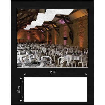 Tenture blanche 25 m