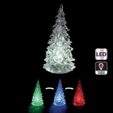 Décoration à Poser Noël - Sapin Lumineux avec Variation de Couleurs Décoration à Poser Noël - Sapin Lumineux avec Variation de Couleurs