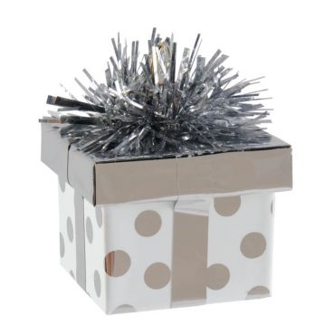 Poids à Ballon Cadeau à Pois Argentés