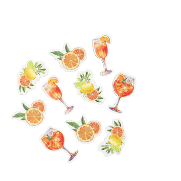 Confettis en bois orange & jaune avec agrumes | jourdefete.com