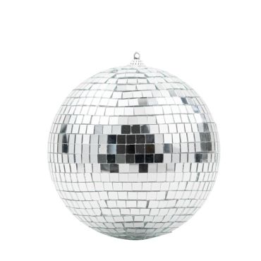 Une jolie boule à facettes argentée de 14 cm de diamètre | jourdefete.com