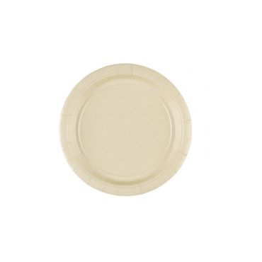8 Petites Assiettes en Carton Ivoires - 18 cm