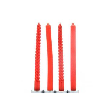 4 Bougies Chandelles - Rouges