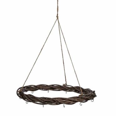 Couronne en osier naturel à suspendre - 50 cm