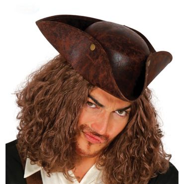 Chapeau de corsaire marron