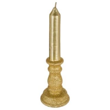 Bougie en forme de Bougeoir - Or