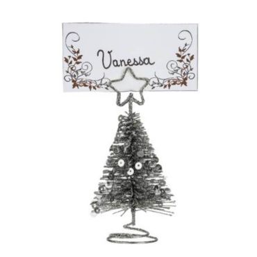 Marque Place - Noël - Sapin Métal avec Sequins - Argent