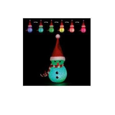 Figurine Bonhomme de Neige Lumineux - Couleurs Changeantes Figurine Bonhomme de Neige Lumineux - Couleurs Changeantes