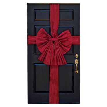 Nœud de porte de Noël rouge pour décoration festive | jourdefete.com