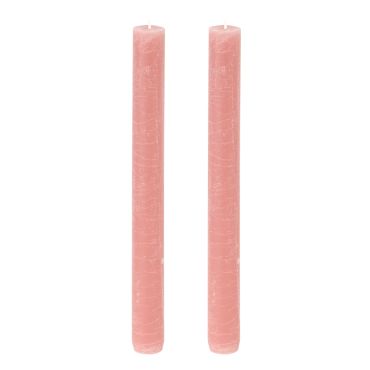 Lot de 2 bougies flambeaux rustiques rose pour décoration de mariage, baptême et communion | jourdefete.com Lot de 2 bougies flambeaux rustiques rose pour décoration de mariage, baptême et communion | jourdefete.com