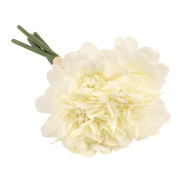 Bouquet de 6 camélias artificiels coloris au choix pour décoration de mariage, baptême ou communion | jourdefete.com