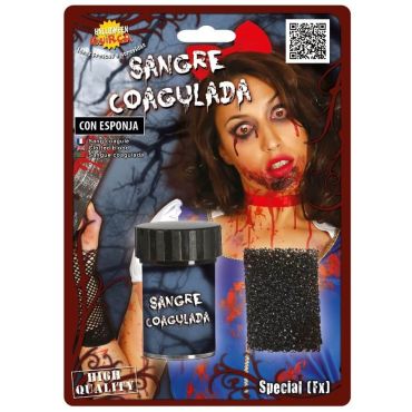 Faux sang coagulé avec éponge