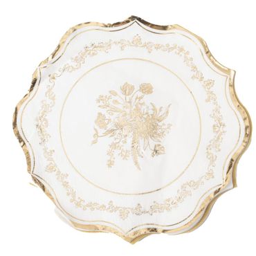 De jolies serviettes en blanc et or avec la collection Vintage| jourdefete.com