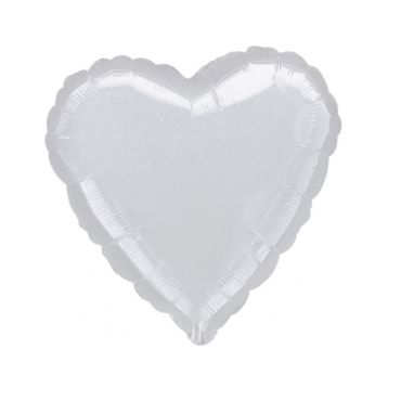 Ballon Hélium Cœur Argent