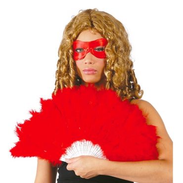 Eventail à Plumes - Rouge