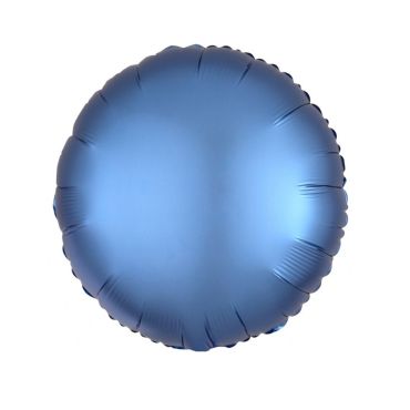 Ballon Hélium Rond Satiné Bleu Azur