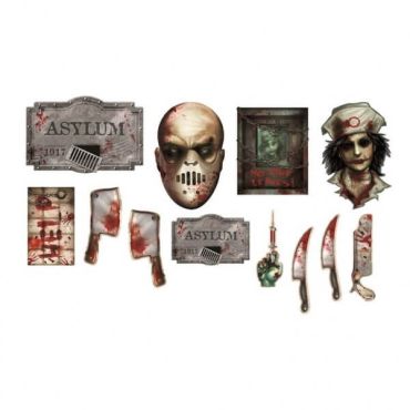 12 Décorations Murale Asile Sinistre - Collection "Médicale" 