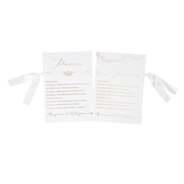 Des cartes de couleur blanc à offrir au parrain et à la marraine pour la première communion de votre enfant | jourdefete.com