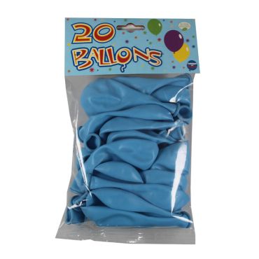 20 Ballons de Baudruche Unis Bleu | jourdefete.com